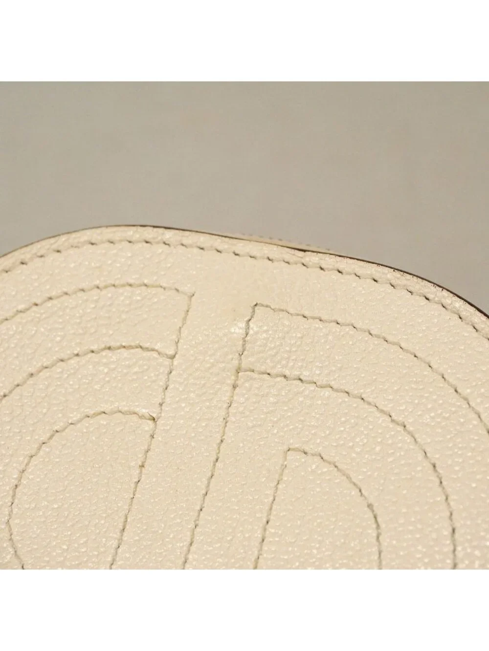Hermes Coin Case in the Loop Chevre Mysore White Sesame Silver